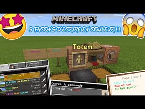 COMMENT ECRIRE EN COULEUR SUR MINECRAFT PS4 EN 1.16 ?