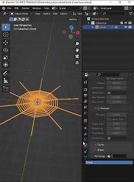 how to make spider web in blender