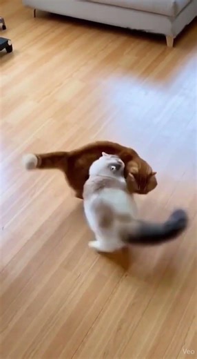Total System Crash! 😵‍💫 Both Cats Get DIZZY and Fall Over! #DizzyCats #Knockout