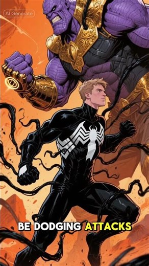 What If Symbiote Spider-Man Fought Thanos? 🕷️💀 #shorts #spiderman #marvel