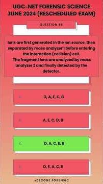 UGC NET Forensic Science June 2024 (Rescheduled Exam) PYQ (Q 86-90)| Simple Explanations #ugcnet2025