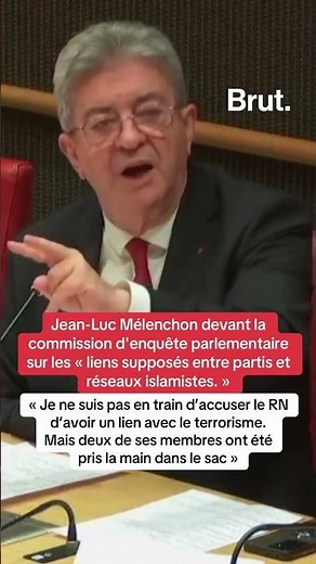 Jean-Luc Mélenchon on the "alleged links between parties and Islamist networks."