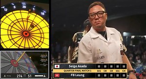 #SUPERDARTS 2024 SUPER PLAY QUARTER FINAL MATCH1 FB Leung 🆚 Seigo Asada Asada claimed the 1st leg throwing second. Can he continue the momentum? Purchase the PPV Tickets 👇 https://www.dartslive.com/superdarts/en/tickets/ | SUPER DARTS