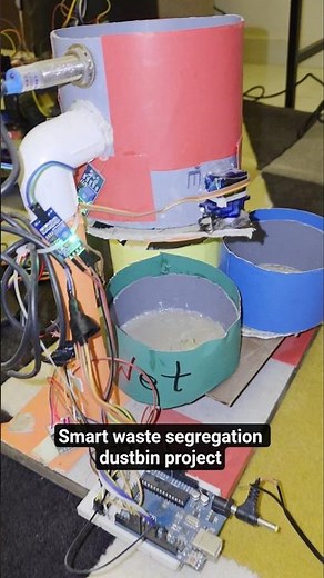 Smart waste segregation dustbin project || smart dustbin #viralshorts #innovation #ai #robotics