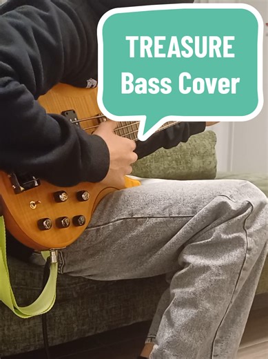 Playing Treasure on Bass with Mom #basscover #bass #treasure