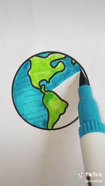 Easy Guide to Drawing Earth with Marker for Kids