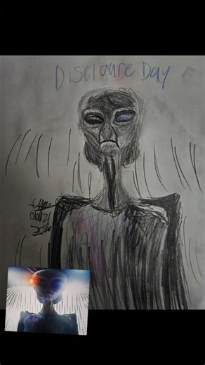 My drawing of a Grey Alien from the movie Disclosure Day