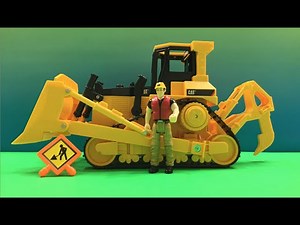 CAT Bulldozer Mighty Machines - Job Site Machine Set - Mighty Wheels by DisneyToysReview