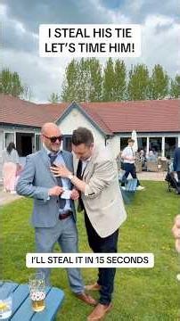 Pickpocket magician steals tie in 15 seconds. Let’s see how long it takes for him to notice! Magic!
