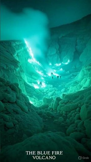 The Volcano That Burns Electric Blue 🌋💙 (Kawah Ijen)