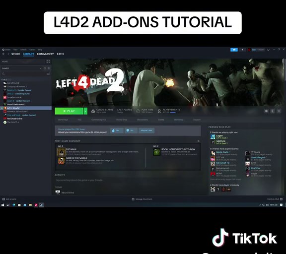 paano maglagay ng add-ons (skins, map etc.) sa l4d2 #l4d2 #left4dead2