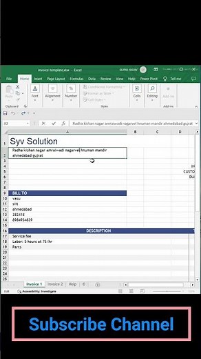 How to Use Word Wrap in Excel | Fix Overflowing Text Easily #syvsolution #excel