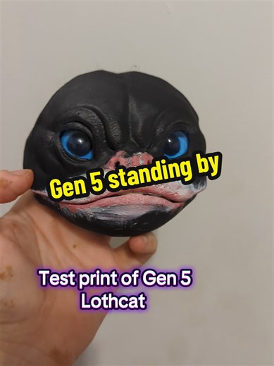 The test print was a success. The mouth is almost done, it just needs a sealing coat. Looking to test out a few new things with both the smaller cat and the planned full size. #lothcat #Starwars #puppet