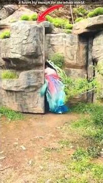 Girl Vanishes Into Magic Cave & Turns Into Cute Puppy! 😱 #shortsvideo