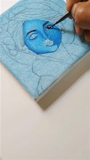 cute Kanha ji painting with outline #he murlidhar..#art #painting #drawingpainting