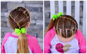 This ladder elastic hairstyle is straight forward and can be done in 10-15 minutes. There is no braiding required and it stays well all day! Tips: Use a little bit of water or spray gel to keep the flyaways at bay and clip your elastics out at the end of the night with nail clippers or scissors to prevent breakage. My favorite products are linked in the comments! | Easy Toddler Hairstyles