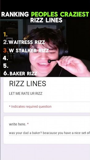 Ranking peoples craziest rizz lines #2😭🙏