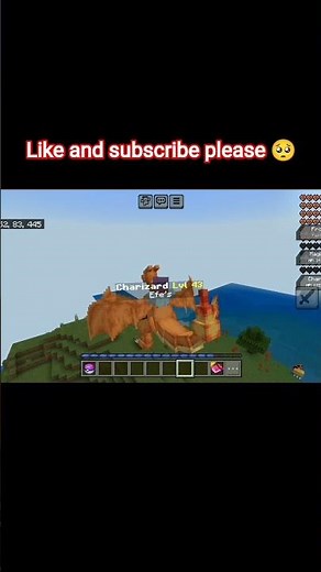 Riding a Charizard in poke bedrock mod Minecraft bedrock 🙂🌺 #minecraft #pokemon #viral