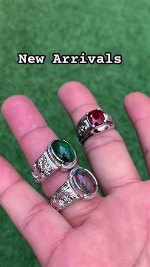 New Arrivals Natural Garnet / Black Opals Hand Engraving #shorts #viral #youtubeshorts #trending