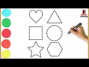 How To Draw Easy Shape Drawing and Toddlers_ Child Art| Shapes Coloring Learning Videos #565