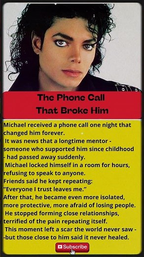 Michael Jackson’s ! The Phone Call That Broke Him!