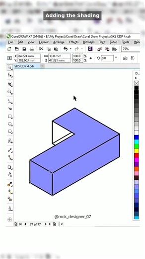 How to Create This 3D Endless Ribbon in CorelDRAW 🤯🔥 | 3D Geometric Design #Shorts