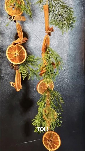 Faire une guirlande naturelle avec des rondelles d’oranges séchées #decodenoel