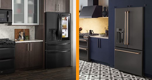 Black Matte Appliances from LG vs GE Black Slate