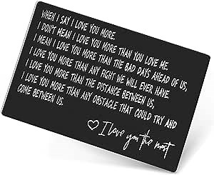 2022 Wallet Insert Card Boyfriend Gifts from Girlfriend, Anniversary Birthday Gifts for Husband Men, Wedding Engagement Gifts for Groom Fiance