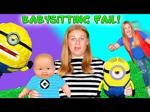 Assistant Adventure in Babysitting Despicable Me Minions - Videos For Kids