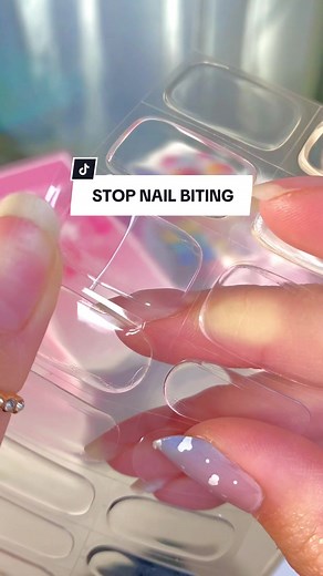 Stop Nail Biting with Clear Gel Nail Stickers | Grow Long Nails