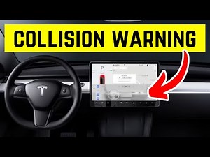 How to Change Tesla Collision Warning Settings in a Tesla Model Y (2024)
