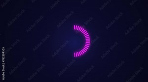 circle background countdown with numerical countdown, movie start and end