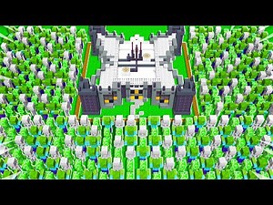 10,000 MOBS vs 9999x STRONG MINECRAFT BASE!