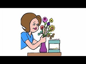 Watch how to sign 'arrange-flowers' in American Sign Language.