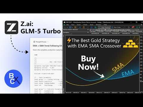 FREE CODE! | The Easy Built a Gold Trading Bot with GLM-5 AI (EMA + SMA Crossover) #aitradingbot