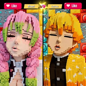 Mitsuri vs. Zenitsu — who gets more love today? 💖⚡ Just for fun, no serious battle here 😆 Both are adorable in their own way — you really can’t lose. Comment ONE name only 👇 Team Mitsuri 💗 or Team Zenitsu ⚡ Fan-made • just for fun Art by LYFP — please credit when reposting ♡ #demonslayer #mitsuri #zenitsu #anime #minecraft | LYFP