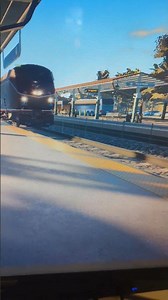 Tri-Rail DMU 706 Leaves Hollywood Beach as Amtrak dual P42 Heritage units arrive