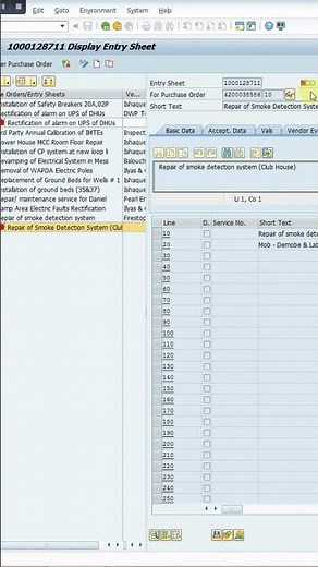 SAP How to Check Service Entry Sheet Status #SAP #ServiceEntrySheet