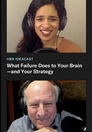 We love to say “celebrate failure”—but here’s the science behind why it actually helps you grow. Failing is how your brain learns, rewires, and gets stronger. Listen to the full IdeaCast episode wherever you get your podcasts.