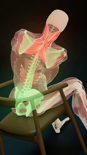 How to Fix Rhomboid Pain (Seated Stretch for Upper Back Relief) #shorts