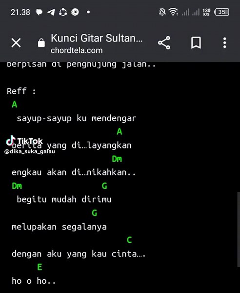 Kumpulan Kunci Gitar: Tetap Up Walaupun Ga Pernah FYP