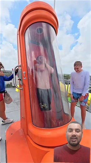 🚨 Extreme POV Ride : Brain Drain Trapdoor Slide 💦🤣 #waterslide #waterpark #aquapark #waterslides