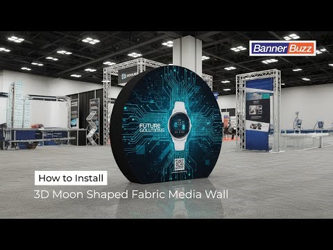 3D Moon Shaped Fabric Media Wall Installation | BannerBuzz Guide
