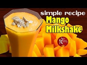 EASIEST Mango Milkshake Simple Recipe. Mango Pulp Milkshake with Vanilla Ice Cream [RECR]