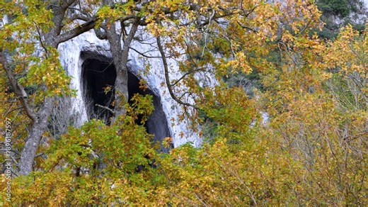 Autumn landscape in the Hoya de la Leze in the Sierra de Altzaina. Álava. Basque Country. Spain. Europe