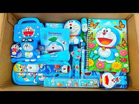 Doraemon Stationery Collection From The Box, Pencil Case, Notebook, School Kit, Sharpener, toys, pen