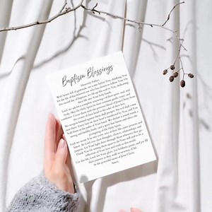 Baptism Blessing Card Printable Christian Prayer for Teen or Adult Him or Her Digital Download Faith Gift Instant Baptism Keepsake Card - Etsy