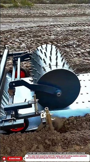 Latest Best Innovative Mulch Film Laying and Hole Making Machine