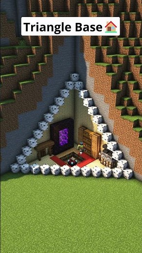 Minecraft Starter Triangle Base🏠 #shorts
